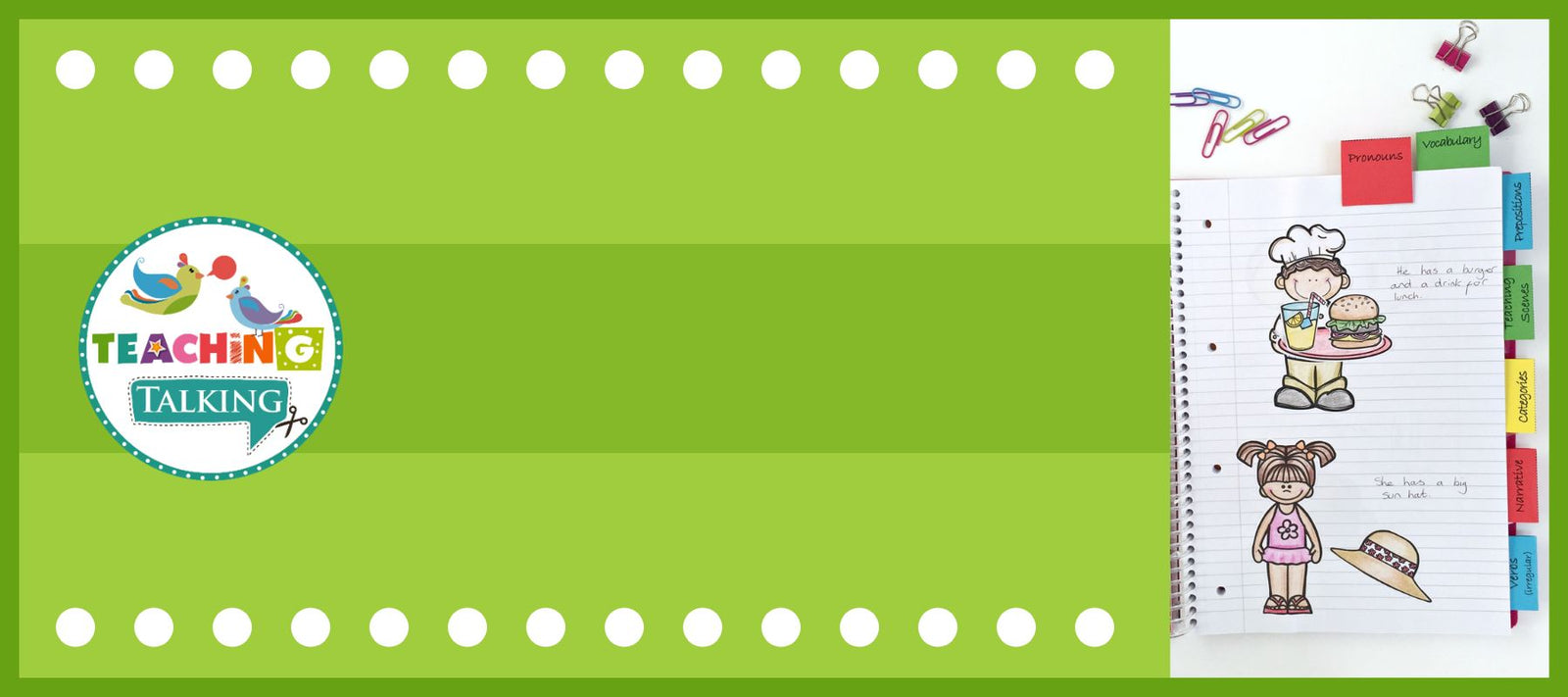 Divider Tabs for Language Notebooks Freebie