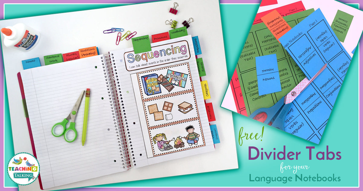 Divider Tabs for Language Notebooks Freebie