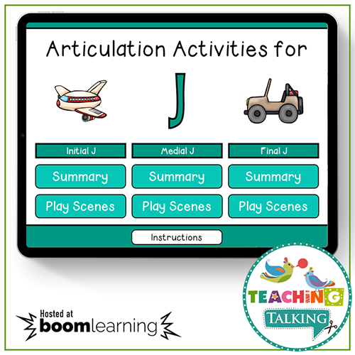 Teaching Talking BOOM Cards BOOM Cards - Articulation Activities for /J/