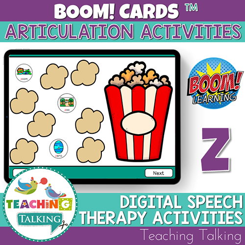 Teaching Talking BOOM Cards BOOM Cards - Articulation Activities for /Z/