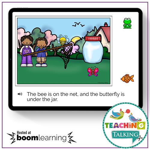 Teaching Talking BOOM Cards BOOM Cards - Following Multi-Step Directions with Prepositions