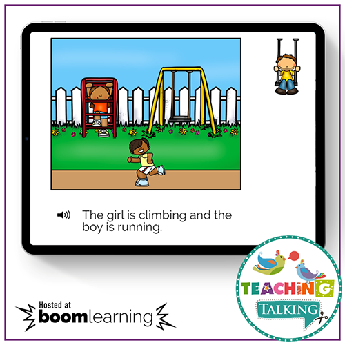 Teaching Talking BOOM Cards BOOM Cards - Following Multi-Step Directions with Verbs