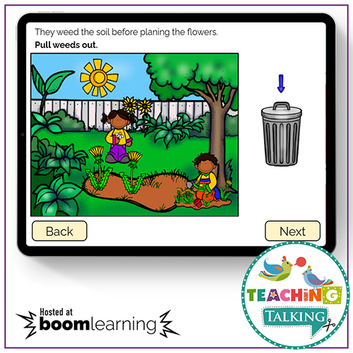 Teaching Talking BOOM Cards BOOM Cards - Garden Theme Apraxia Activities