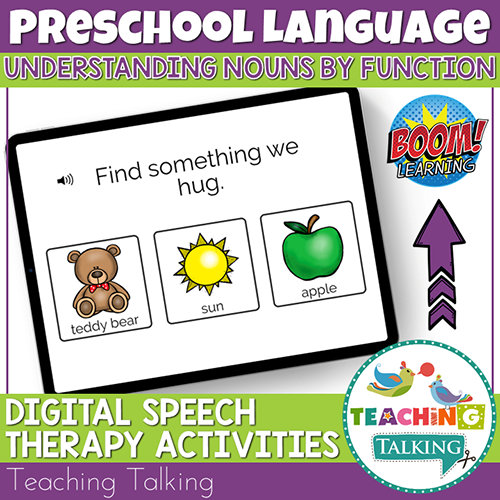 Teaching Talking BOOM Cards BOOM Cards - Understanding Early Nouns by Function