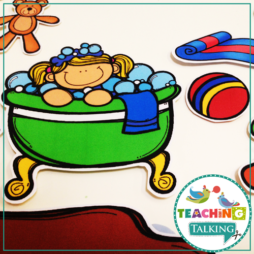 Teaching Talking Printable Apraxia of Speech Activities Bath Time Pack and BOOM! Cards