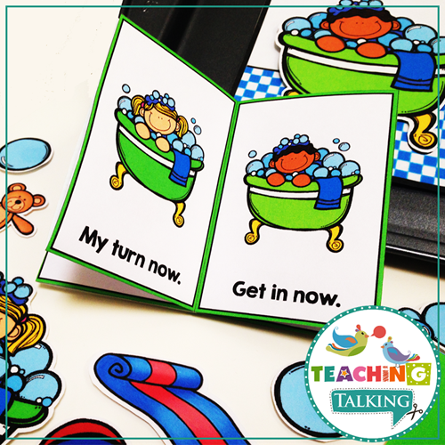 Teaching Talking Printable Apraxia of Speech Activities Bath Time Pack and BOOM! Cards