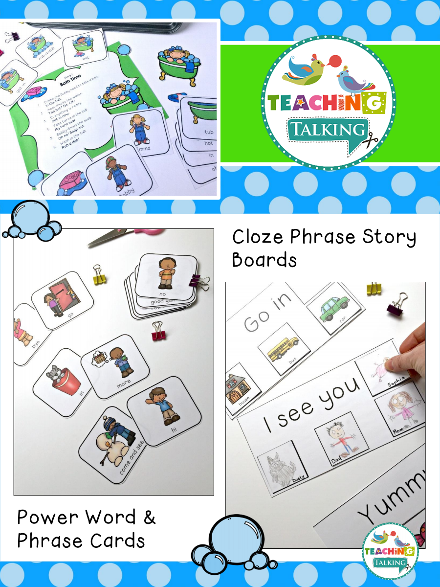 Teaching Talking Printable Apraxia of Speech Activities Bath Time Pack and BOOM! Cards