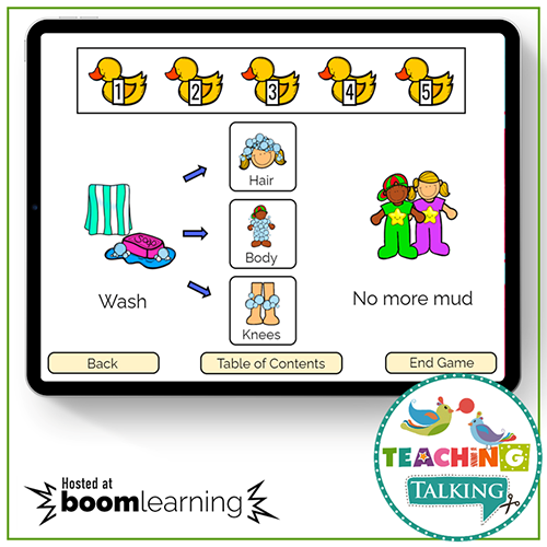 Teaching Talking Printable Apraxia of Speech Activities Bath Time Pack and BOOM! Cards