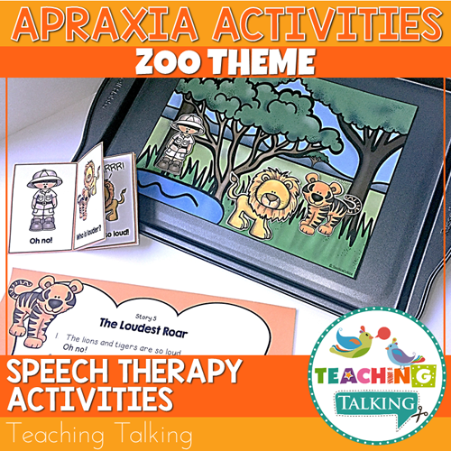 Teaching Talking Printable Apraxia of Speech Activities Zoo Pack and BOOM! Cards