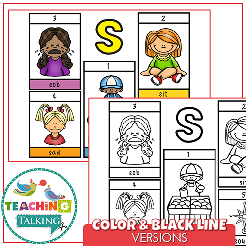 Teaching Talking Printable Articulation "Take Home" Flip Books - S, Z, L & R