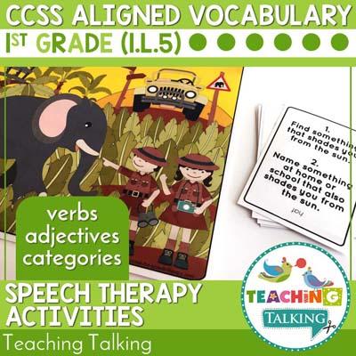 Teaching Talking Printable CCSS Aligned Vocabulary for First Grade - Jungle Theme