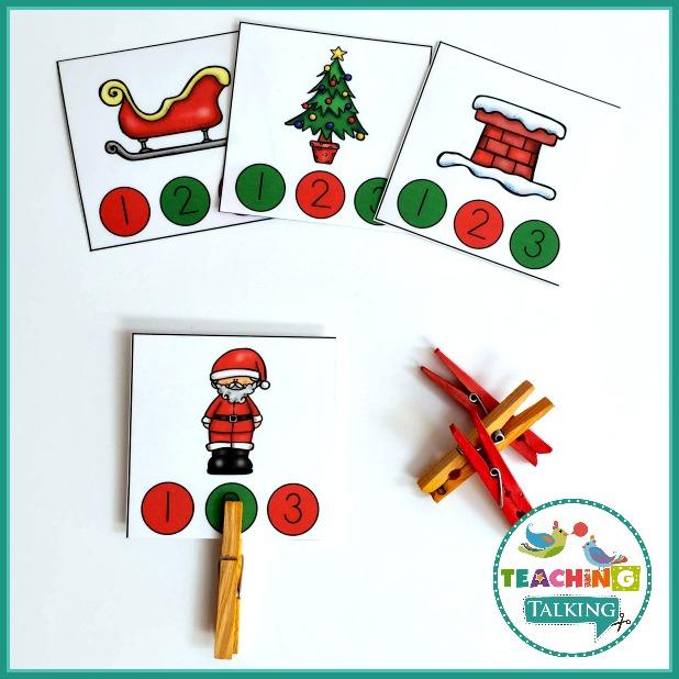 Teaching Talking Printable Christmas Vocabulary Activities