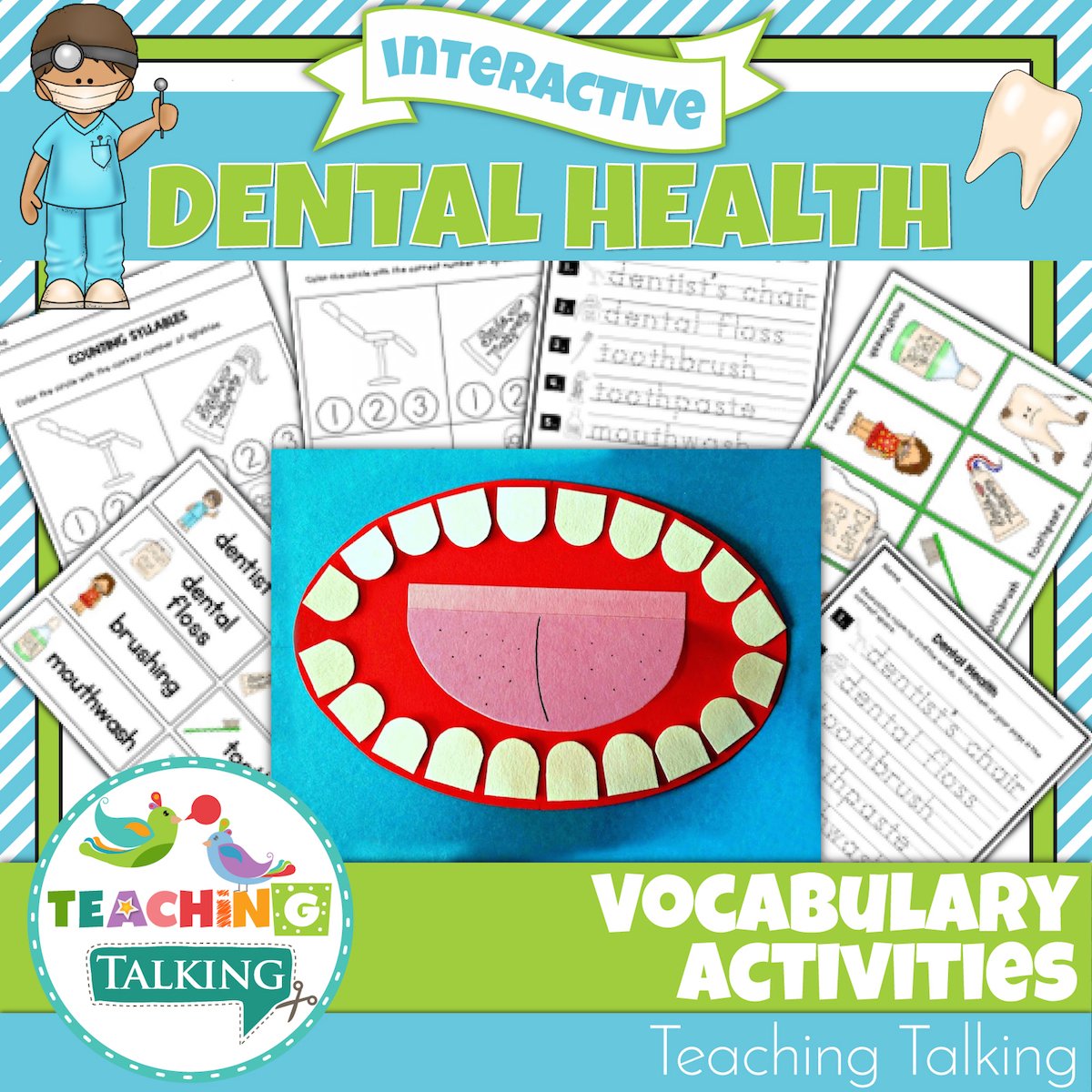 Teaching Talking Printable Dental Health Vocabulary Activities