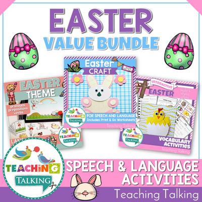 Teaching Talking Printable Easter Speech Therapy Activities Value Bundle