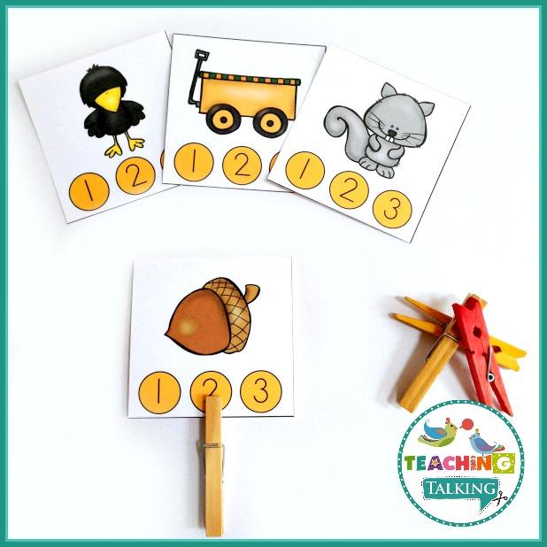 Teaching Talking Printable Fall Vocabulary Activities