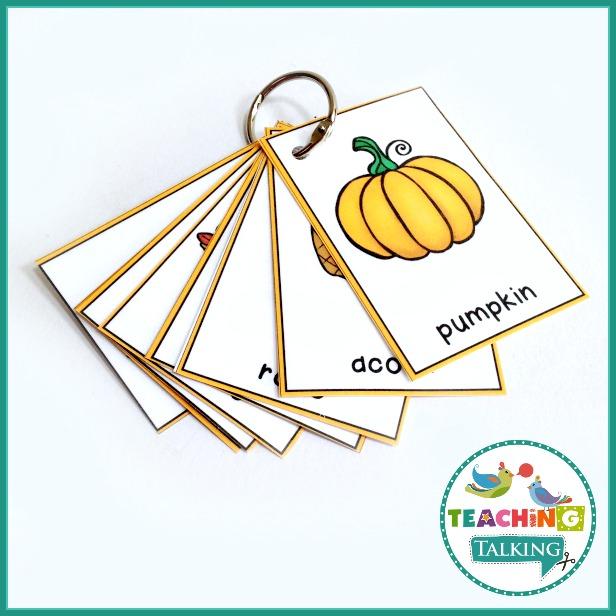 Teaching Talking Printable Fall Vocabulary Activities