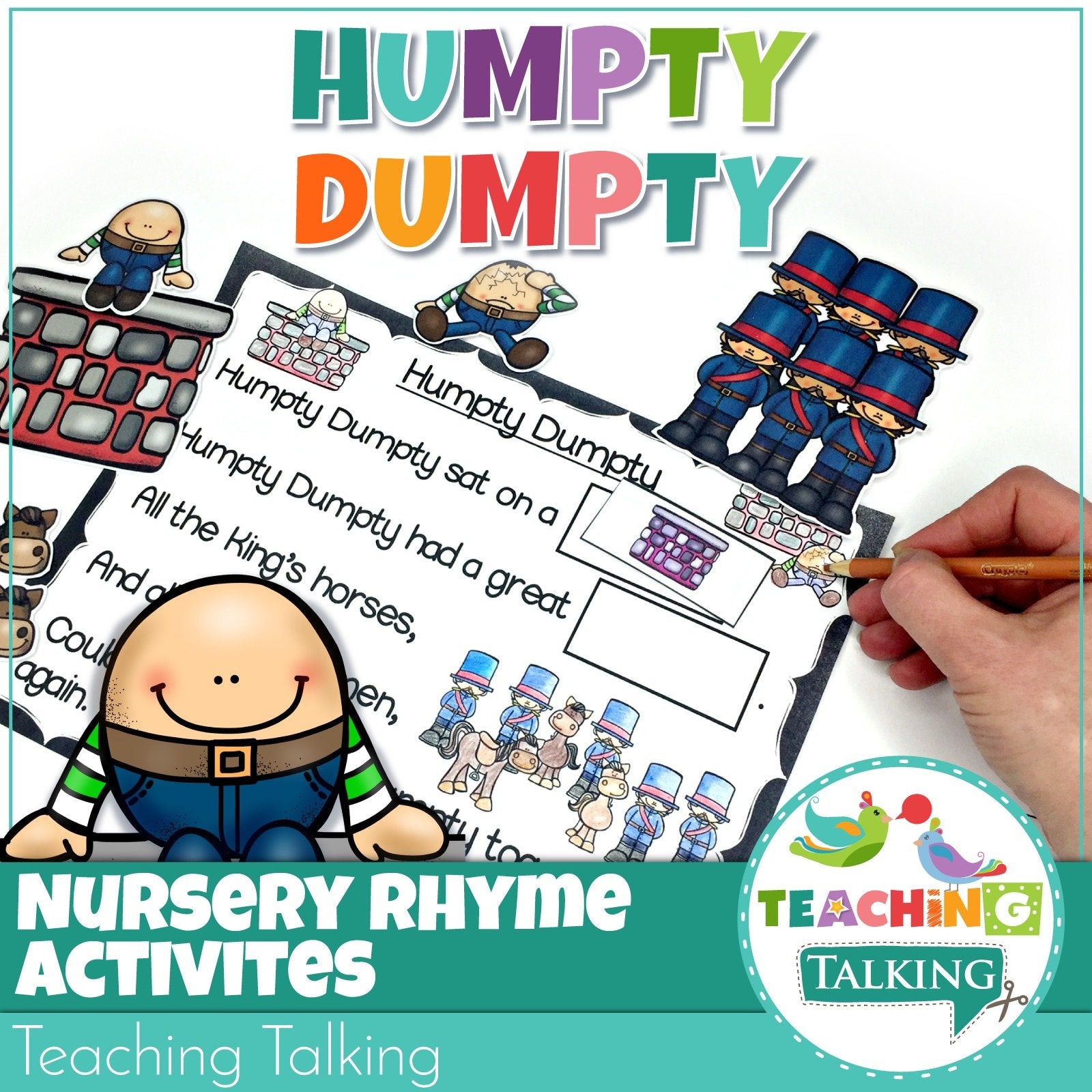Teaching Talking Printable Nursery Rhyme Activities for Humpty Dumpty