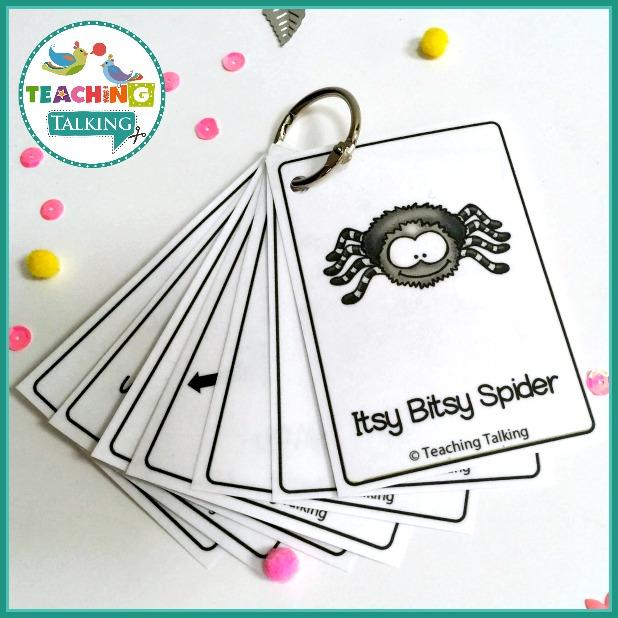 Teaching Talking Printable Nursery Rhyme Activities for Itsy Bitsy Spider