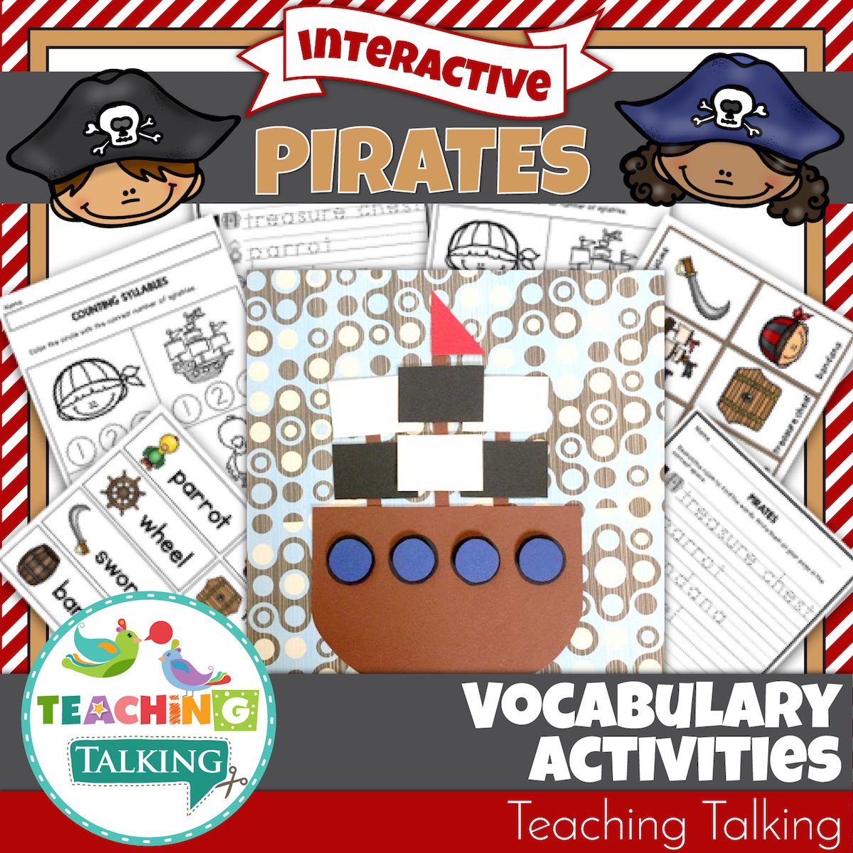 Teaching Talking Printable Pirate Vocabulary Activities