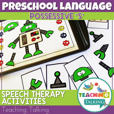Teaching Talking Printable Possessive S Speech Therapy Activities for Preschool
