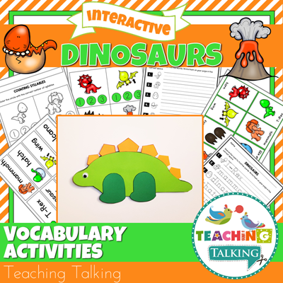 Teaching Talking Printable Preschool Vocabulary Activities Value Bundle