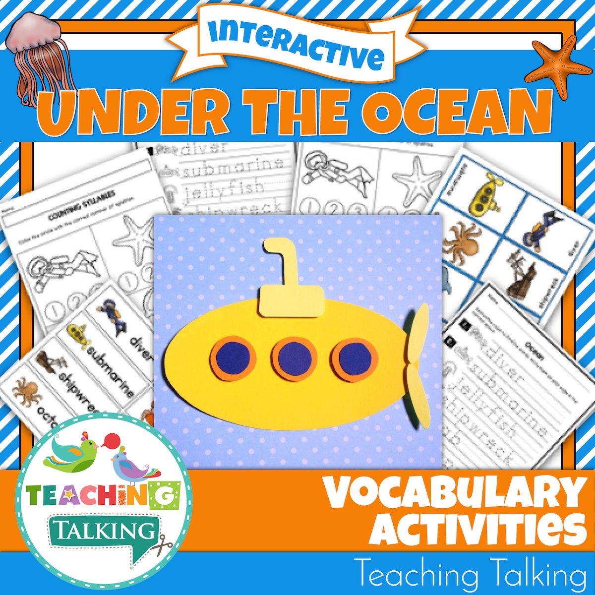Teaching Talking Printable Preschool Vocabulary Activities Value Bundle