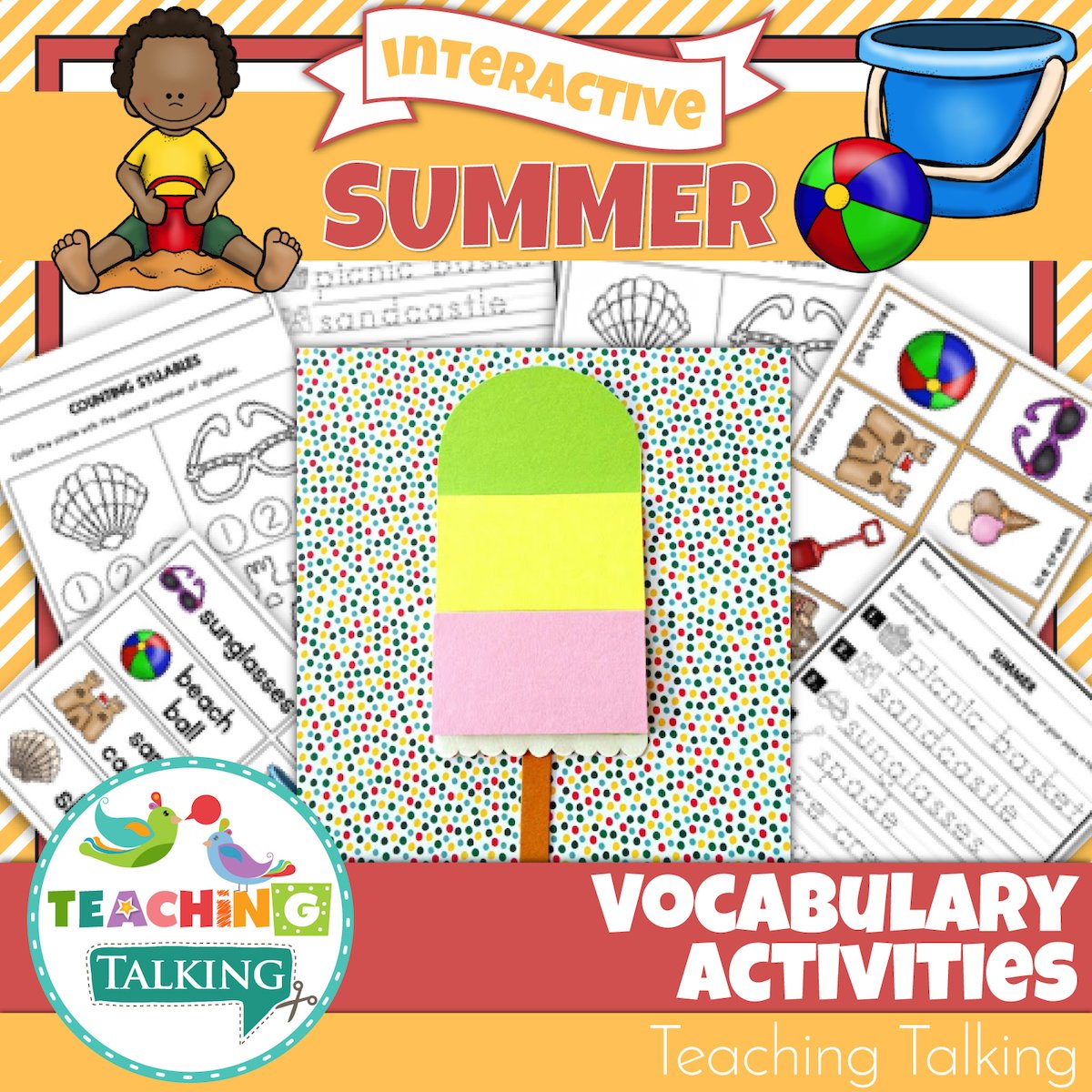 Teaching Talking Printable Preschool Vocabulary Activities Value Bundle