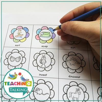 Teaching Talking Printable Print and Go Articulation Activities for Summer