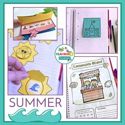 Teaching Talking Printable Seasonal Articulation Activities for Notebooks Value Bundle