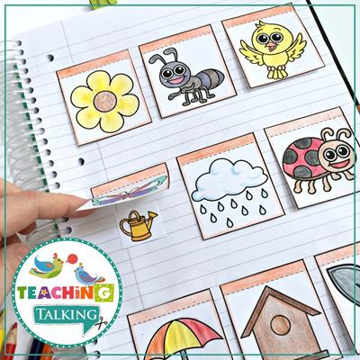 Teaching Talking Printable Spring Articulation Activities for Notebooks