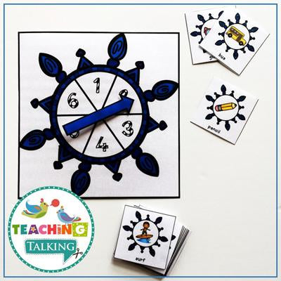 Teaching Talking Printable Value Bundle Print and Go Articulation Activities for Seasons