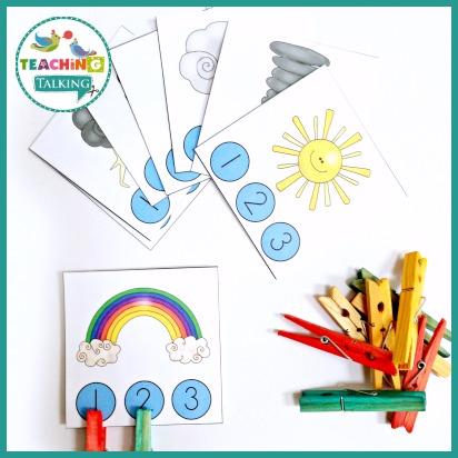 Teaching Talking Printable Weather Vocabulary Activities