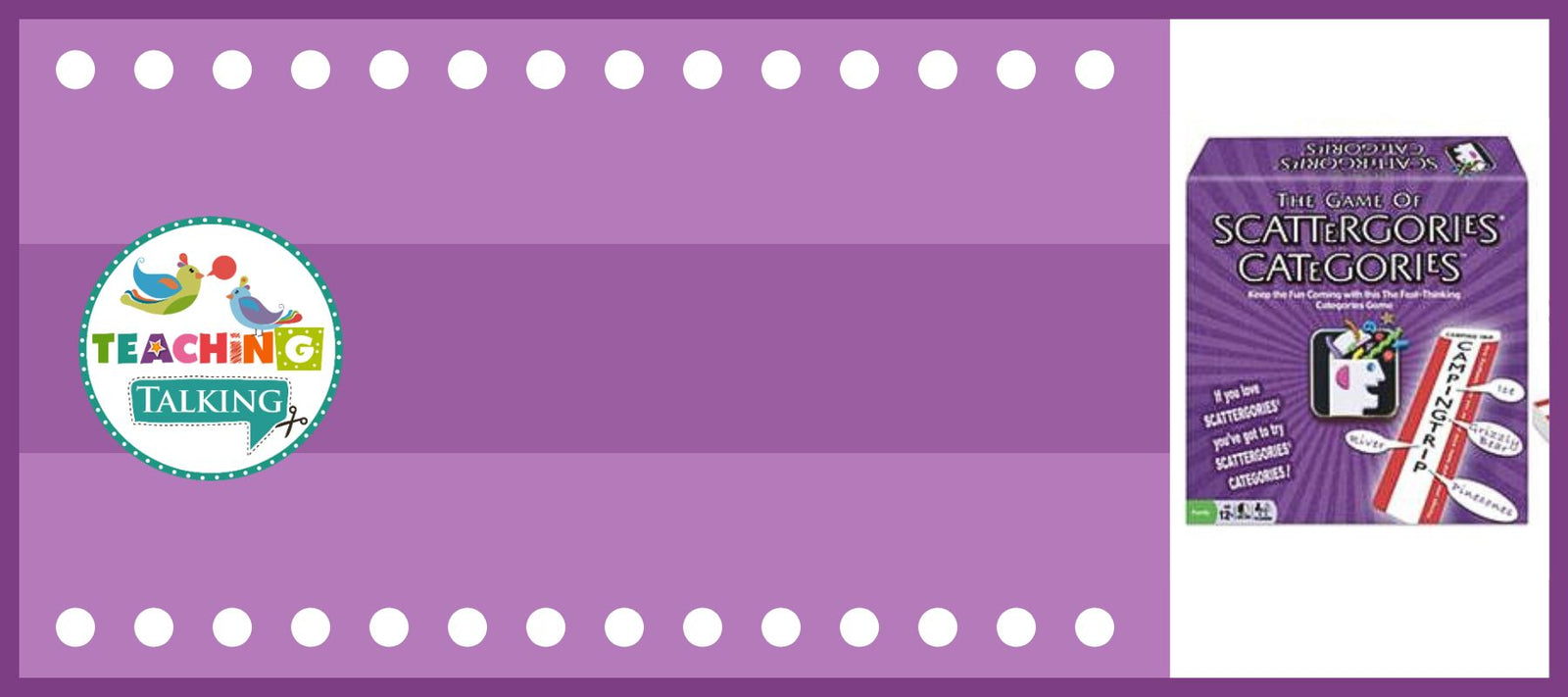 Scattergories Categories for Speech Therapy