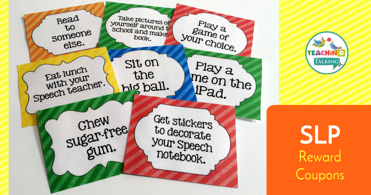 FREE SLP Reward Tokens for Speech Therapy