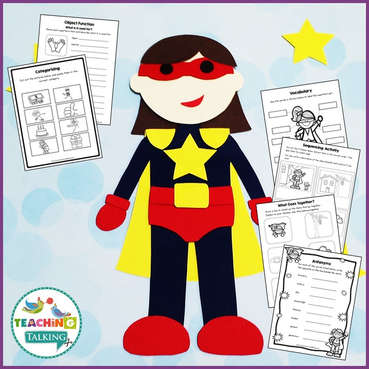 Print & Go Language Activity Worksheets and Crafts