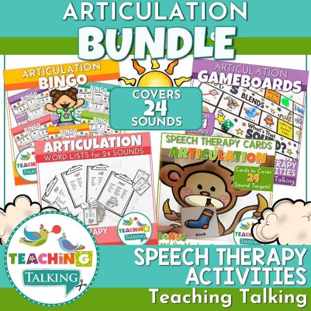 Everyday Articulation Activities for Speech Therapy