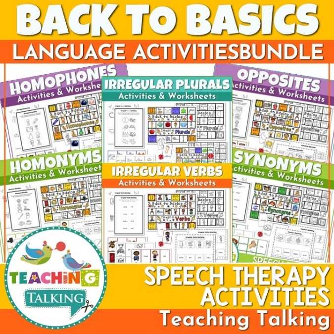 Back to Basics Language Worksheets, Game and Cards Value Bundle