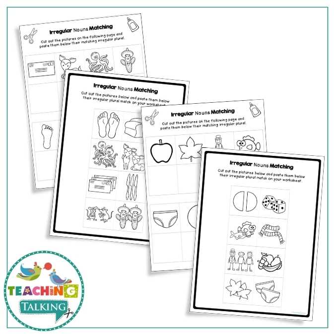 Worksheets, Game and Cards for Irregular Plurals