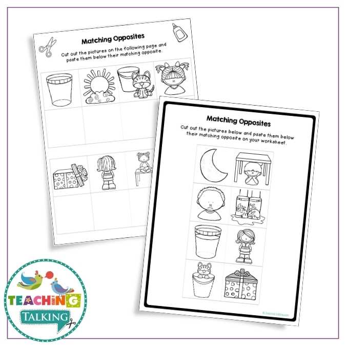 Worksheets, Game and Cards for Antonyms