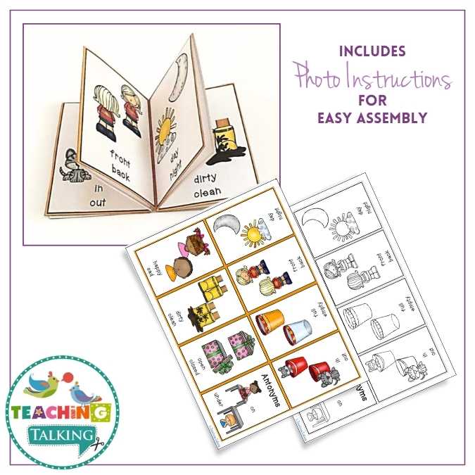 Worksheets, Game and Cards for Antonyms