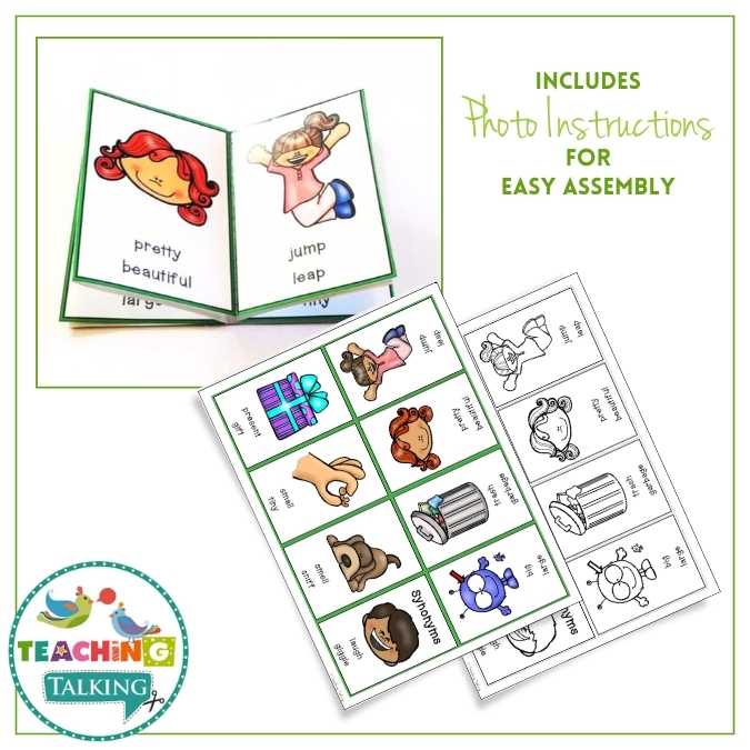 Worksheets, Game and Cards for Synonyms