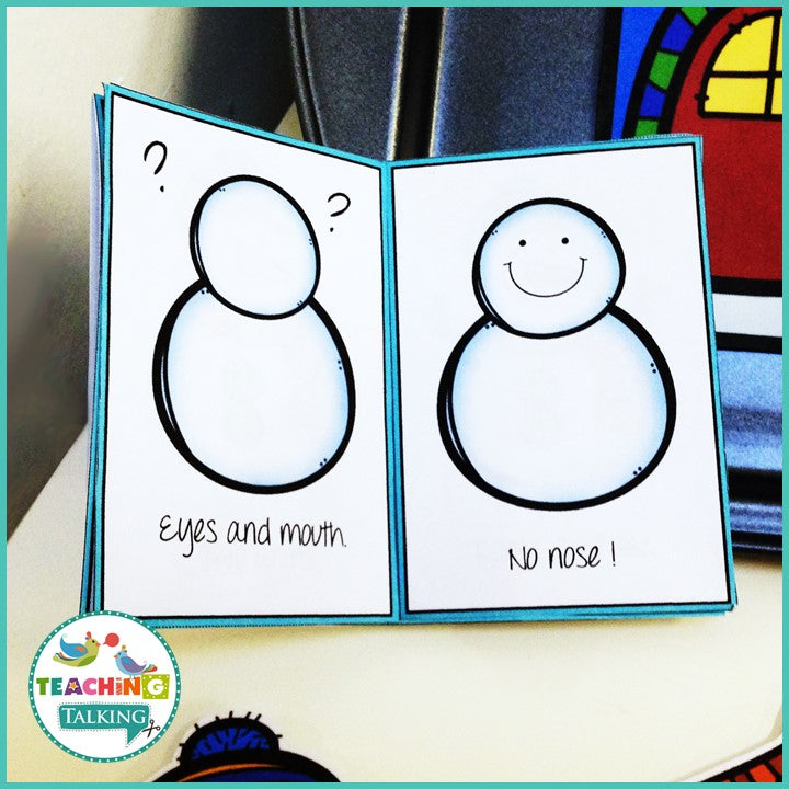 Apraxia of Speech Activities Snowman Pack and BOOM! Cards - Teaching Talking
