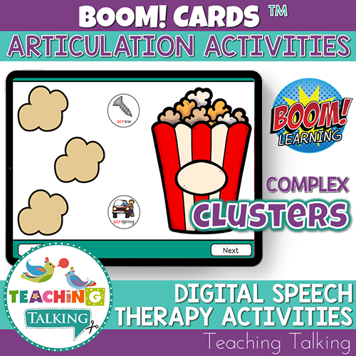 Teaching Talking BOOM Cards BOOM Cards - Articulation Activities for Complex Clusters
