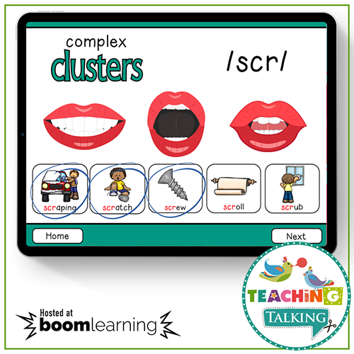 Teaching Talking BOOM Cards BOOM Cards - Articulation Activities for Complex Clusters