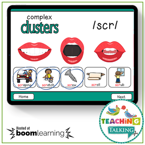 Teaching Talking BOOM Cards BOOM Cards - Articulation Activities for Complex Clusters