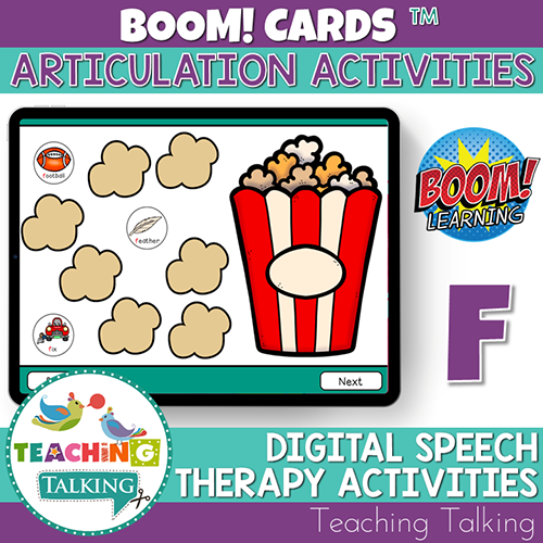 Teaching Talking BOOM Cards BOOM Cards - Articulation Activities for /F/