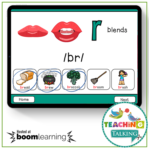 Teaching Talking BOOM Cards BOOM Cards - Articulation Activities for /R/ Blends