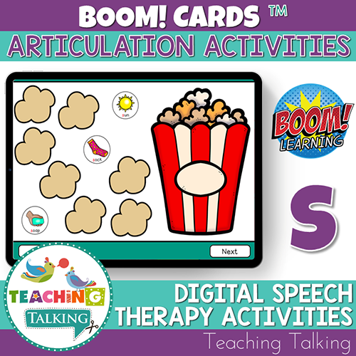 Teaching Talking BOOM Cards BOOM Cards - Articulation Activities for /S/