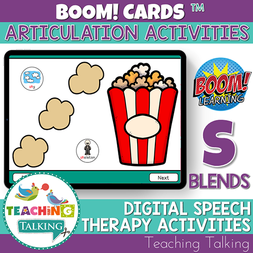 Teaching Talking BOOM Cards BOOM Cards - Articulation Activities for /S/ Blends