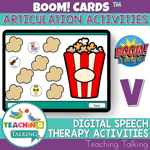 Teaching Talking BOOM Cards BOOM Cards - Articulation Activities for /V/